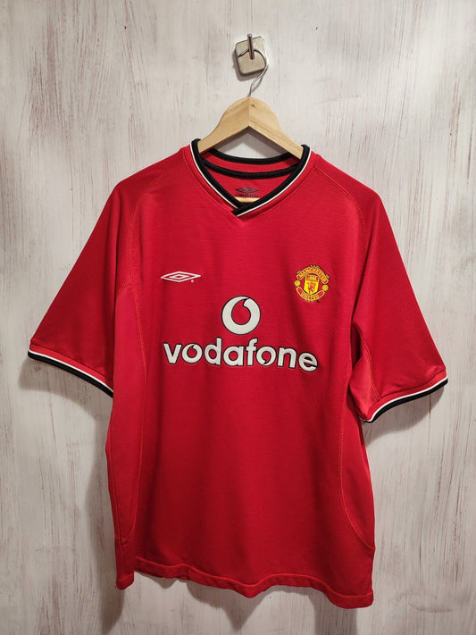 Manchester United 2000 2001 2002 away Size L Umbro shirt jersey football Beckham