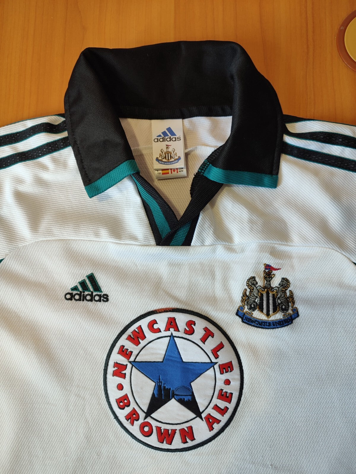 Kids M Newcastle United 1999 2000 away shirt jersey soccer football maillot kit