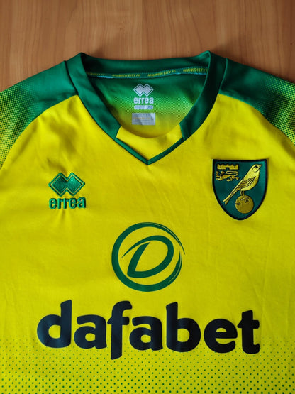 FC Norwich City 2019 2020 home Sz XL Errea shirt soccer football jersey kit tee