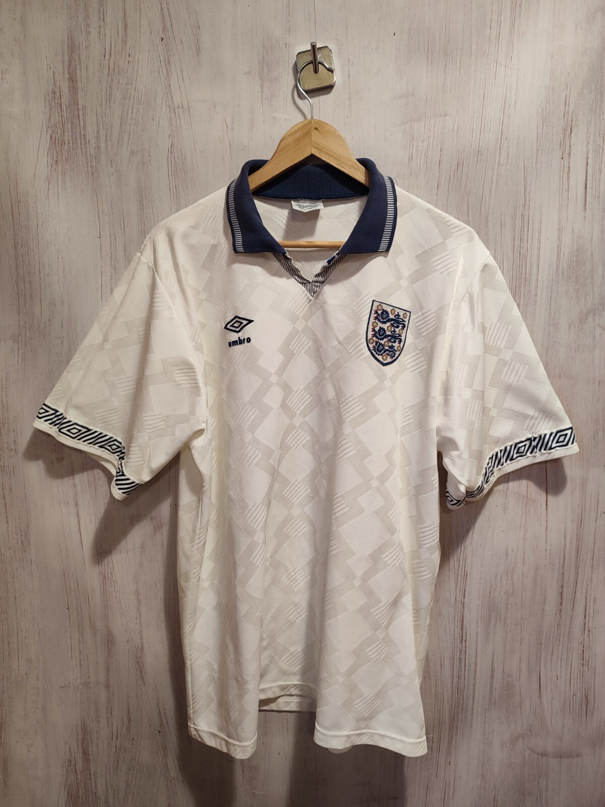 England 1990 1991 1992 home Sz L Umbro shirt jersey soccer football vintage kit