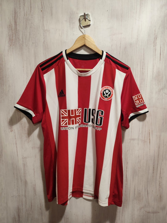 Sheffield United 2019 2020 home Sz L shirt jersey soccer football kit tee Adidas